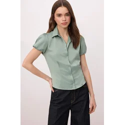 Trendyol Bluza pastelno zelena