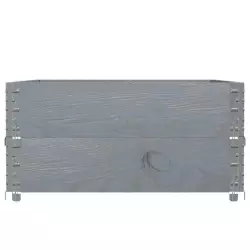 Okviri za palete 2 kom sivi 120 x 80 cm od masivne borovine
