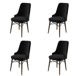 Hanah Home Set stolica Pare, 46x94x46 cm, 4 komada, Braon-crne