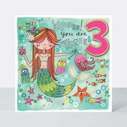 Rachel Ellen Čestitka za 4. rođendan devojčice Sirena pod morem