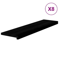 Gazišta stepenice 8 kom tamnosmeđi 100x25x2 cm masivna hrast