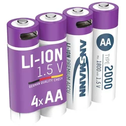 ANSMANN Punjiva Li-Ion 1.5V 2000mAh AA sa USB tip C ulazom za punjenje Ansmann 4 komada