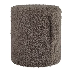 Temno rjav tabure iz tkanine bouclé Teddy – Blomus
