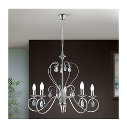 Orion LU 1658/5 - Kristalni luster na lancu ALESSIA 5xE14/40W/230V sjajni hrom