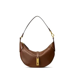 Usnjena torbica Polo Ralph Lauren črna barva, 428871248