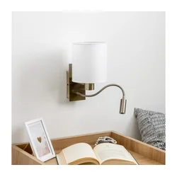Brilagi - LED zidna lampa NUBILA 1xE27/25W/230V + LED/3W mesing/bela