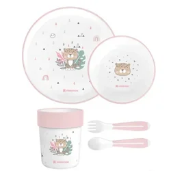 KikkaBoo set posuđa 4 dela Savanna Pink ( KKB40137 )