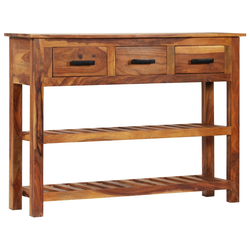 Komoda s 3 ladice 110 x 30 x 80 cm od masivnog bagremovog drva