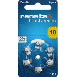 Renata baterija ZA10 1,45V Zink-Air baterija za SLUSNI APARAT,PAK6 (cena po kom.)