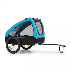 KLARFIT Husky, prikolica za bicikel za pse, cca 250L, 600D, Oksfordsko platno, modra (BCT1-Husky-BLU)