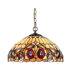 Prezent 1704 - Luster na lancu TIFFANY 2xE27/60W/230V