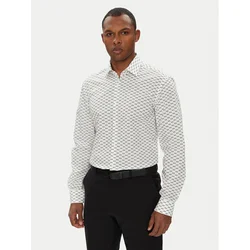 HUGO Srajca Kenno 50544929 Bela Slim Fit