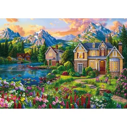 KS Games - Puzzle Prijetna hiša ob jezeru - 2 000 kosov