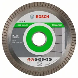Bosch dijamantska rezna ploča 125 x 22,23 x 1,4 x 7 mm Best for Ceramic Extra-Clean Turbo 2608602479