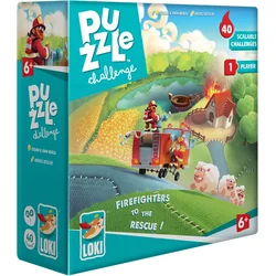 Društvena igra Puzzle Challenge Firefighters To The Rescue!