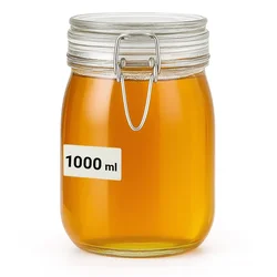 shumee Steklen kozarec s sponko 1000 ml