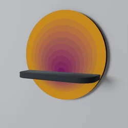 shumee Okrogla polica BLUSH GRADIENT črna