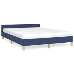 Vidaxl Posteljni okvir z vzglavjem brez vzmetnice 140x190 cm blago