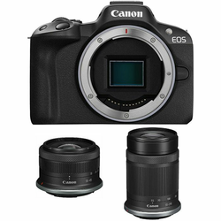CANON sistemski fotoaparat EOS R50 RF-S18-45 + objektiv RF-S55-210