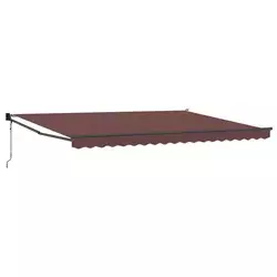 Povlačivi tende Smeđa 4 x 2 m Poliester i metal