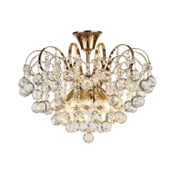 Brilagi - Plafonski luster CRYSTAL 6xE14/60W/230V zlatni