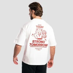 GymBeam Shaker Boxy T-shirt White