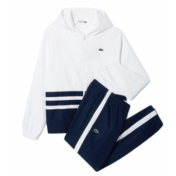 Muška teniska trenerka Lacoste Colourblock Tennis Sportsuit - white/navy blue