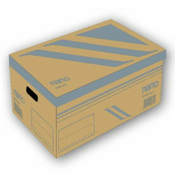 Kutija arhivska Nano, za 6 registratora (6x8cm), dno+poklopac, 520x325x290, materijal, Natron E2T/B; s tiskom