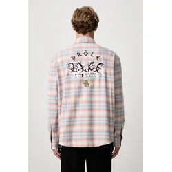 Drôle de Monsieur srajca moška bombažna Boxy Flanel Checked