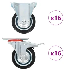 vidaXL vidaXL Kolesa 32 kosov 75 mm, (5000285842)