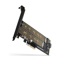 AXAGON PCEM2-D, PCIe x4 - M.2 NVMe M-key + SATA B-key adapter, vključno z LP
