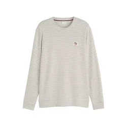 TOM TAILOR Majica temno siva / off-bela