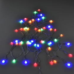 [in.tec]® Božična LED svetlobna veriga - barvna - s 50 bunkicami - 3,6W