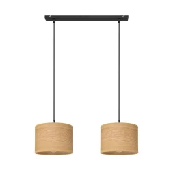 Luster na sajli ALBA 2xE27/15W/230V braon/crna