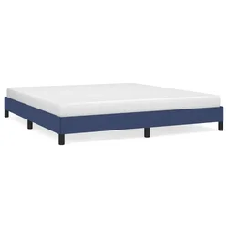 Vidaxl Posteljni okvir brez vzmetnice moder 160x200 cm blago