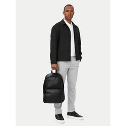 Nahrbtnik Calvin Klein Emblem Aop Deboss Round Backpack LV04D3560G Črna
