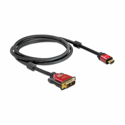 Delock kabel HDMI-DVI-D 2m HighSpeed rdeč 84342