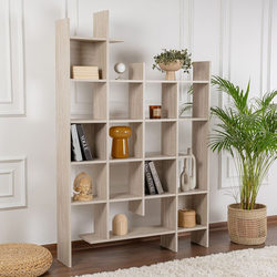 Hanah Home Polica za knjige Manco, 122x188x25.5 cm, Krem