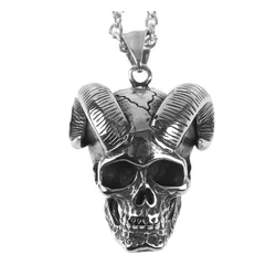 Obesek Goat Horns Skull - SSLHP151P