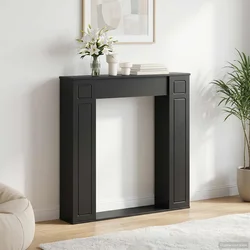 Okvir za kamin Crna 100 x 20 x 100 cm Konstruirano drvo