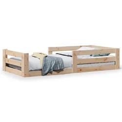 Vidaxl Posteljni okvir brez vzmetnice 70x140 cm borovina