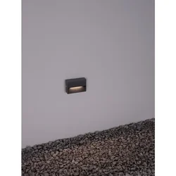 ZIDNA SVJETILJKA LED 1.5W 34lm 3000K IP54 ANTRACIT
