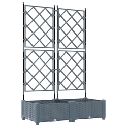Vrtna saksija 2 pcs Svijetlo siva 80 x 40 x 125,5 cm Plastika