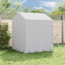 Vanjski kavez za pse s krovom srebrni 2x14x2,5m pocinčani čelik