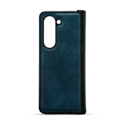 Maska za telefon LEATHER CASE za Samsung Z FOLD 5, Plava