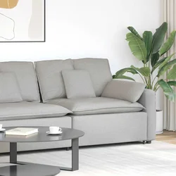 Modularni kauč s naslonom za ruke i jastucima, sivo-plave boje 100 cm