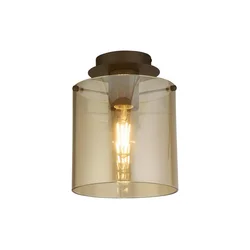 Searchlight 88911-1MO - Plafonsko svetilo SWEDEN 1xE27/60W/230V pr.22 cm braon/zadimljeno