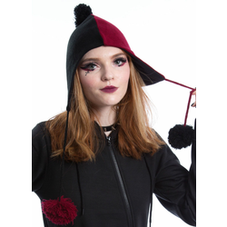 Kapa Beanie HEARTLESS - DAEMON - ČRNA/RDEČA - POI992