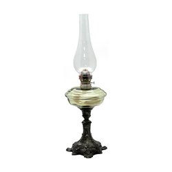 Petrolejska lampa BOHUMILA 54 cm šumskozelena