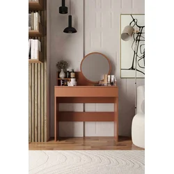 HANAH HOME Sto za šminkanje Harmony Mini Round Sepia